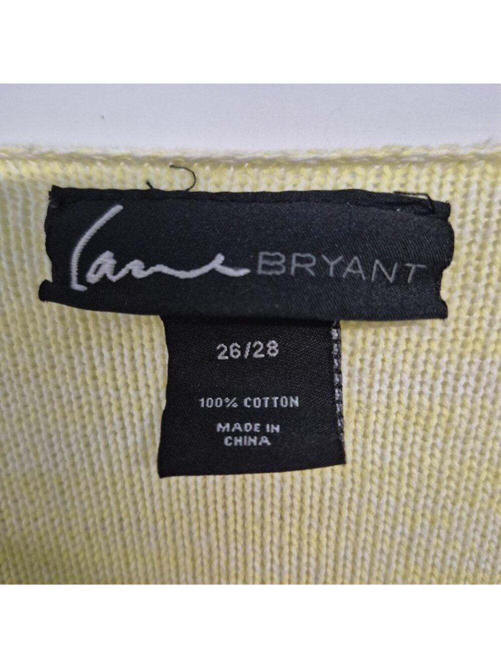 Lane Bryant Women's Plus Size Yellow Open-Knit Sweater 26/28 Lightweight - Picture 3 of 7